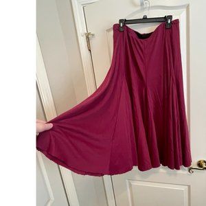 Burgundy Practice Flamenco Skirt by Star Styled